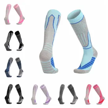 1 Пара лыжных носков с полотенцем Впитывание пота Теплые альпинистские носки Утолщенные спортивные носки с высоким трубчатым давлением