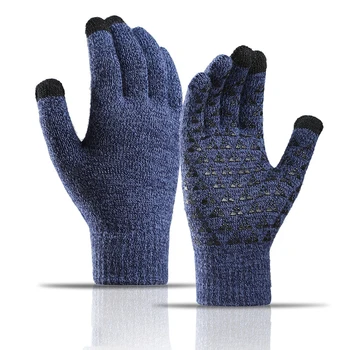 1 пара перчатк с сенсорным экраном зимние перчатки для согревания варежки для вождения противоскользящие мягкие трикотажные подкладки для мужчин и женщин