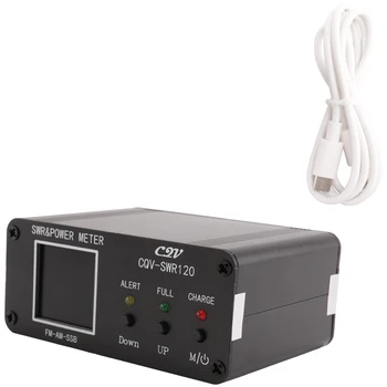 1 шт. CQV-SWR120 120 Вт SWR & Power Стоячий волновой измеритель Функция сигнализации высокой стоячей волны 240 x 240 Полноцветный HD дисплей