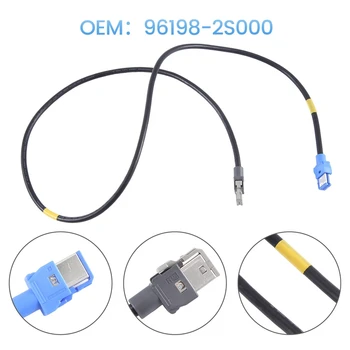 1 шт. USB+IPDO Навигационный интерфейсный кабель Черный ABS для Hyundai TUCSON IX35 FUEL CELL 2010-2016 для KIA 96198-2S000