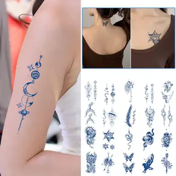 1 шт. Водонепроницаемая временная татуировка наклейка 3D бабочка поддельная татуировка лунная планета трансфер тату нога рука рука нога для женщин Bod J1M7