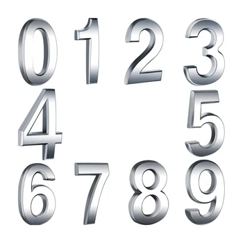 10 штук Самоклеящиеся дверные номера домов Номера почтовых ящиков Номера адресов для домов и почтовых ящиков, от 0 до 9