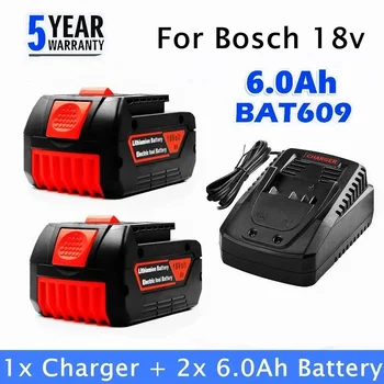 100% оригинальная литий-ионная аккумуляторная батарея 18 В 6,0 / 8,0 / 10 Ач 6,0 А BAT609 для портативной замены Bosch