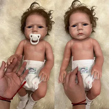 19-дюймовый мягкий виниловый мунека для всего тела Reborn Finished boneca bebe Reborn Новорожденный мальчик ручной работы Реалистичный bebê reborn реборн