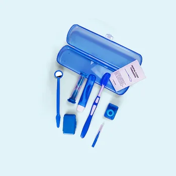 1Set Ортодонтический набор для ухода за зубами Отбеливание зубов Зубная щетка Межзубная щетка Зубная нить Стоматологические инструменты