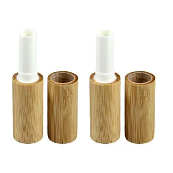 2 шт. блески для губ тюбики контейнеры для масел для губ пустые бамбуковые раковины DIY блески для губ контейнеры для губной помады для женщин