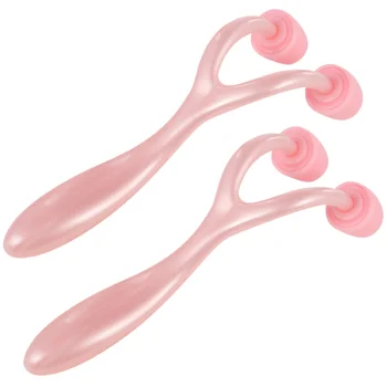 2 шт. Практичный женский инструмент красоты Розовый косметический роликовый массажер для лица и носа