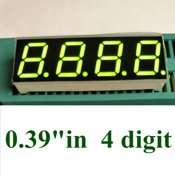 20 шт. Цифровой 0,39 четыре цифровых ламповых цифровых часов ярко-зеленый 0,39 дюйма 0,39 дюйма цифровой светодиодный дисплей общий анод