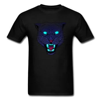 2018 Электрическая Пантера Cool Team Изготовленная на заказ футболка Животный дизайн Черные модные рубашки Мужские топы Футболки Прямая поставка