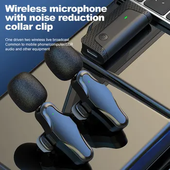2023 K35Pro Беспроводной петличный микрофон с шумоподавлением 3,5 мм AUX для мегафонов Усилитель Камера Компьютер Динамик мобильного телефона