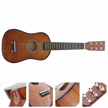 23-дюймовая практическая акустическая гитара для начинающих 6-струнная гитара из липового дерева в традиционном стиле Маленькая гавайская гитара Ukeleles для начинающих