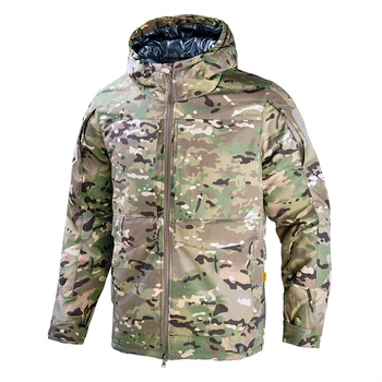 -25 °F Тактическая куртка Мужская одежда Зимняя теплоотражающая куртка Кемпинг Военные теплые куртки с капюшоном На открытом воздухе Охотничьи пальто