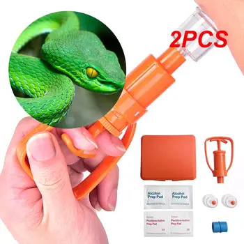 2PCS Наружное аварийное всасывающее устройство Дикая ядовитая змея Пчела Укус Вакуумное устройство для детоксикации Во-первых-