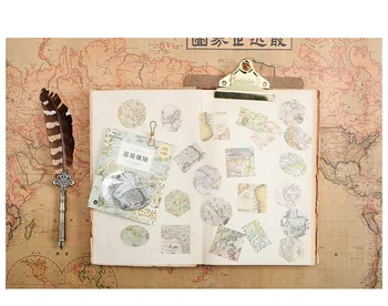 38 шт. старая карта дизайн наклейка в качестве подарочной бирки подарок украшение скрапбукинг DIY наклейка