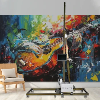 3D Машина для покраски стен Интеллектуальная однонаправленная отделка комнаты Дуплексная живопись Настенный фон Стекло Вертикальный