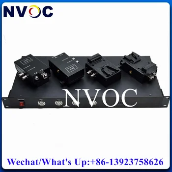 4-канальный оптоволоконный системный блок камеры для ENG SNG и EFP и дистанционного управления видео даты (4 шт. Маленький передатчик + 1 шт. Стоечный приемник