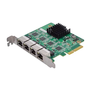 4 порта PCI-e x4 сетевой адаптер сбора данных промышленный контроллер i211AT Ethernet 4x1000M LAN
