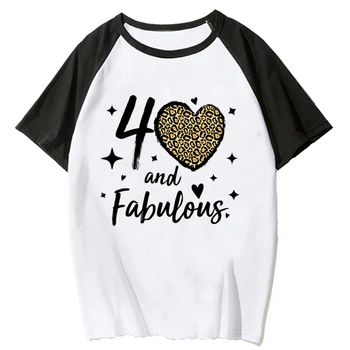 40 Ans 40th Years Birthday футболка женская Y2K японская футболка женская y2k смешная уличная одежда
