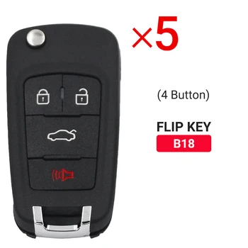 5 шт./лот KEYDIY B18 Универсальный 4-кнопочный дистанционный автомобильный ключ серии B KD для KD900 KD900+ URG200 KD-X2 Mini Chevrolet Style