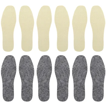 6 пар шерстяная стелька удобная теплая стелька вкладыш для обуви универсальные зимние части согревающие унисекс замена и женские прокладки