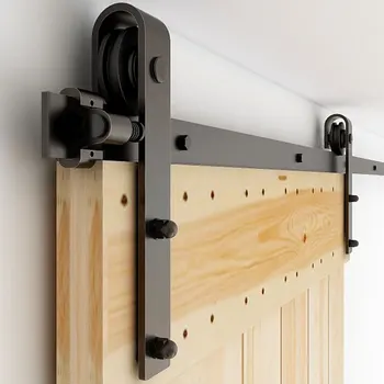 6 футов 6,6 футов Сверхмощный раздвижной внутренний шкаф Комплект фурнитуры Подходит для одной деревянной двери Простой в установке J-образный ролик
