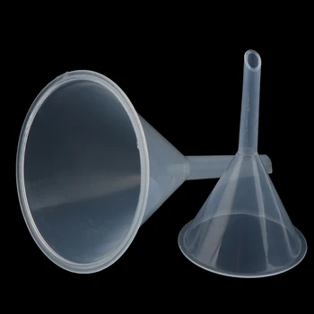  60 мм 90 мм прозрачная пластиковая воронка с горлышком Dia Laboratory Clear White Plastic Filter Воронка Практичный инструмент Прозрачная воронка для наполнения