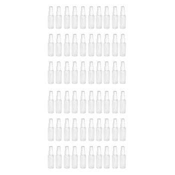 60 шт. Прозрачные пустые бутылки с распылителем 50 мл Пластиковый мини-контейнер Пустые косметические контейнеры