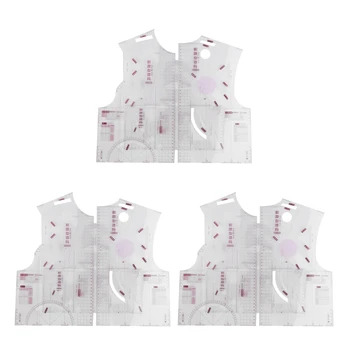 9X 1:1 Модная ткань Дизайн Линейка Crop Mold Школьник Обучение Одежда Чертеж Шаблон Прототип Одежды Линейка