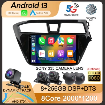 Android 13 Carplay Автомагнитола для Hyundai I20 2015 2016 2017 2018 Навигация GPS Мультимедийный видеоплеер 2Din Стерео Головное устройство