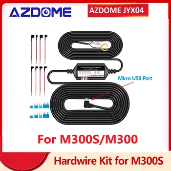 AZDOME JYX04 Автомобильный видеорегистратор HardWire Kit для M300S M300 M300 Low Vol Protection Micro USB Port ACC Power Cable 12V-24V in 5V3A Out