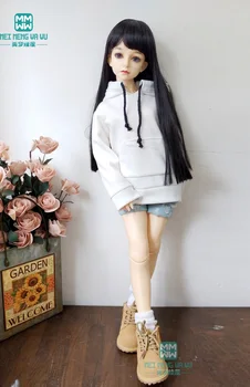 BJD аксессуары кукольная одежда подходит 60 см 1/3 BJD SD кукла мода белая повседневная толстовка джинсовые шорты