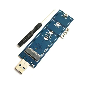 Blue M.2 NGFF HDD Адаптер Карта твердотельного накопителя на USB3.0 Адаптер Карта M.2 SATA Протокол B-Mey