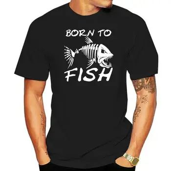 Born To Fish Футболка Рыбалка Карп Fly Морская удочка Для Дней Рождения День Отца Лето O Шея Топы Футболка Футболка