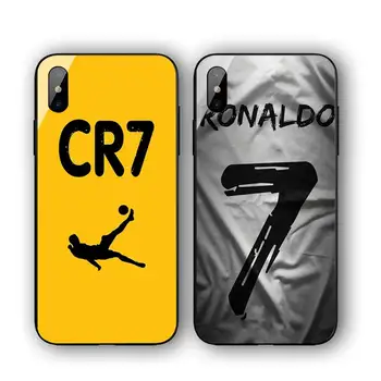 C-CR7 Football Star Чехол для телефона Iphone 11 12 13 14 Pro Max 7 8 Plus X Xr Xs Max Se2020 Крышка из закаленного стекла