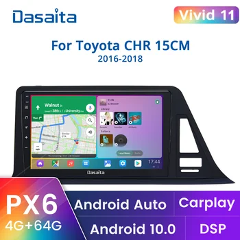 Dasaita Для Toyota CHR 15CM Europe версия Автомагнитола Apple Carplay Android Auto GPS IPS DSP 1280*720 VIVID MAX10 HA5462