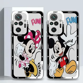Disney Cute Cartoon Микки Минни Маус Чехол для Xiaomi Mi Poco X3 NFC X4 X5 M3 Pro 11 Lite 11T Pro Прозрачный силиконовый чехол Funda