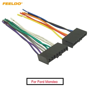 FEELDO 1Pair Авто CD / DVD Аудио Стерео Проводка Адаптер Штекер для Ford Mondeo Mustang Радио Проводной кабель #FD3447