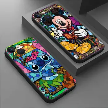 Funda для Apple iPhone 13 11 Pro Max 14 Plus 12 Mini Phone Case XR 7 8 X XS SE 6 6S 5 5S Мягкая задняя крышка Мозаика Disney Stitch