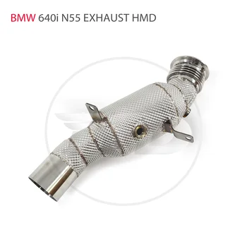 HMD Выхлопная система Высокопроизводительная водосточная труба для двигателя BMW 640i F06 F12 F13 N55 Нейтрализатор катализатора двигателя