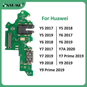 iinsumo USB Зарядное устройство Порт Разъем Плата Гибкий кабель для Huawei Y5 Y6 Y7 Y9 Prime 2017 2018 2019 Замена