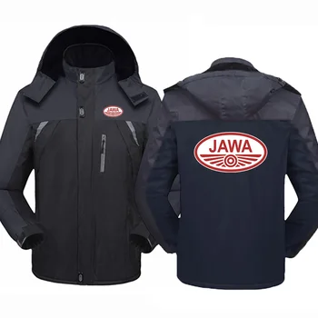 JAWA Мотоцикл 2024 Зимние Мужские Утолщенные Ветровки Пальто Viking Legend Водонепроницаемые Теплые На открытом воздухе Холодостойкие Удобные Куртки