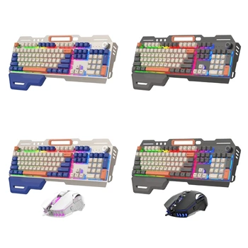 K90 Механическая игровая клавиатура и мышь Дополнительные светодиодные индикаторы 104 клавиши для игровой клавиатуры Эргономичный дизайн