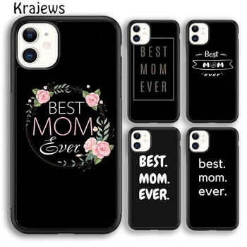 Krajews Best Mom Ever Чехол для телефона для iPhone 15 SE2020 14 6 7 8 plus XS XR 11 12 mini 13 pro max coque Shell Fundas