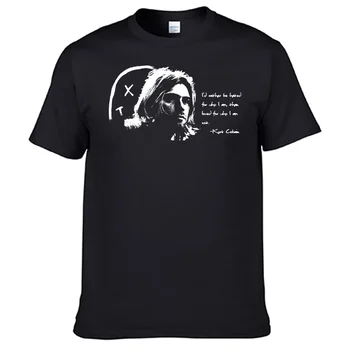 Kurt Cobain Футболка унисекс 100% хлопок рубашка топ продаж N014