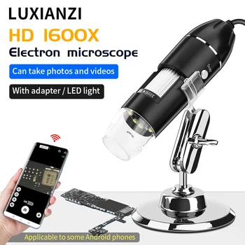 LUXIANZI 1000X / 1600X Цифровая камера микроскопа для ремонта мобильных телефонов Инструмент Тип C USB Портативная регулируемая лупа с зумом