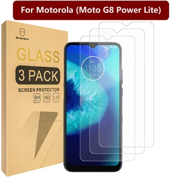 Mr.Shield [3 шт.] Разработано для Motorola (Moto G8 Power Lite) [Закаленное стекло] [Японское стекло с твердостью 9H] Защитная пленка для экрана
