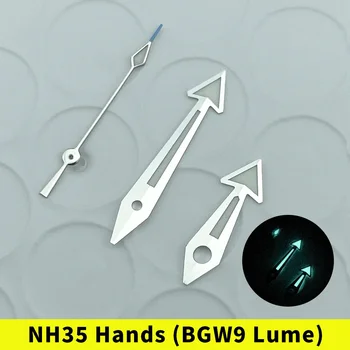 NH35 NH38 Серебряный набор стрелок для часов NH36 Super BGW9 Lume SM 600M Ocean Planet Style для 33 мм Циферблат Синий наконечник