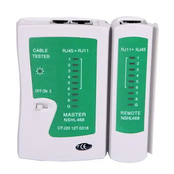 Nku Тестер сетевых кабелей LAN для RJ45 / RJ11 / RJ12 / CAT5 / CAT6 UTP Ethernet Тест Детектор телефонной линии Инструмент отслеживания