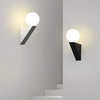 Nordic Modern Дизайнерские светодиодные настенные светильники для гостиной Спальня Внутренняя прикроватная лампа Диван Фон Настенный бра Светильник
