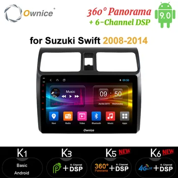 Ownice Восьмиядерный Android9.0 автомагнитола gps DVD плеер carplay 4G LTE 360 Panorama DSP SPDIF 64G ROM для suzuki swift 2008 - 2014